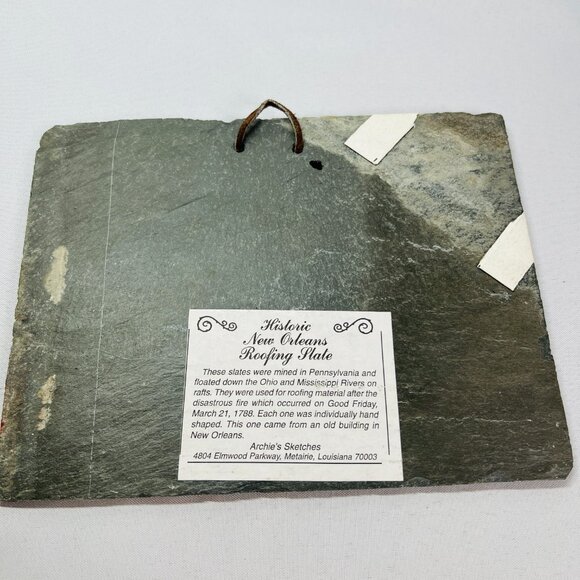 Vieux Carre Historic New Orleans Roofing Slate 175 Year Tile Bourbon St D Davey - Picture 4 of 7